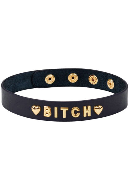 Gold Word Choker-Bitch Liebe Seele