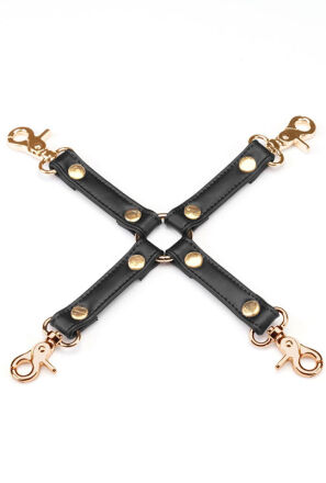 Liebe Seele uprząż Bondage Black Organosilicon Hogtie