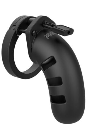 Miękki Silikonowy Pas Cnoty Chastity Model 21 Silicone Cock Cage Black ManCage