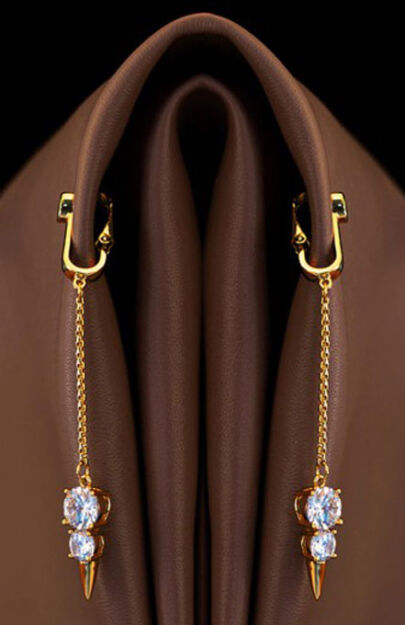 Non-Pierced Clitoral Jewelry Dangle With Snowman UPKO