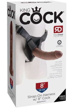 Uprząż Z Dildo 20Cm King Cock Strap On Harness 8" Cock Pipedream