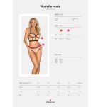 Beżowy, Błyszczący Top Z Majtkami Nudelia Nude L/Xl Obsessive - 5