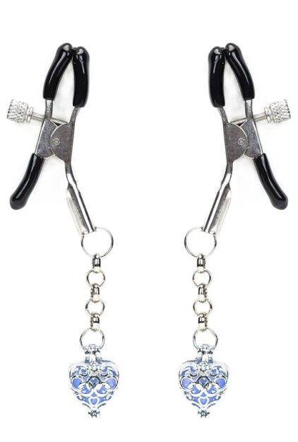 Klamerki Na Sutki Glow-In-Dark Nipple Clamps Liebe Seele niebieskie