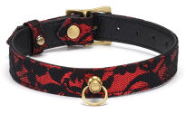 Liebe Seele obróżka Victorian Garden Lace and PU Choker - 2