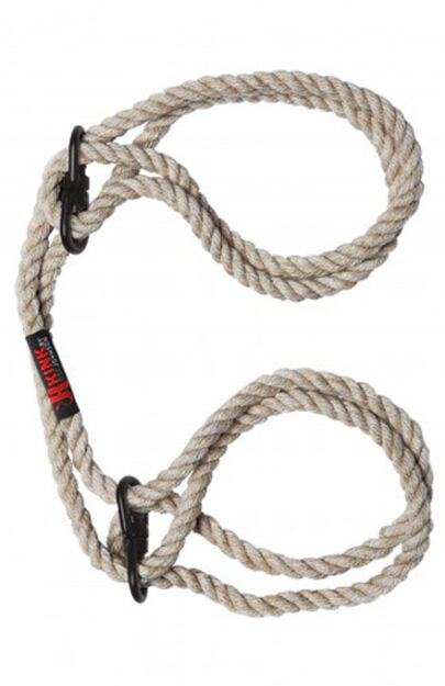 Hogtied Bind & Tie 6Mm Hemp Wrist Or Ankle Cuffs Natural Kink by DocJohnson