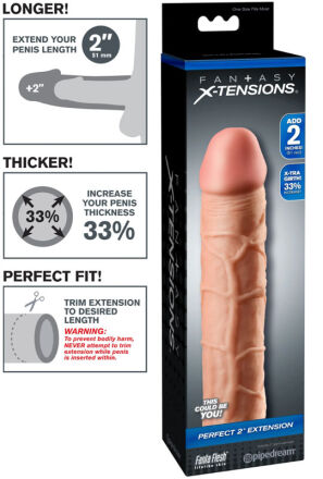 Nakładka Na Penisa Fantasy X-Tensions Perfect 2" Extension Light Pipedream