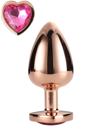 Korek Analny Gleaming Love Rose Gold Plug Small Dreamtoys