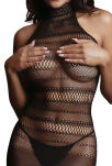 Sukienka Mini High Lace Neck Net Mini Dress Black Os Le Désir - 5
