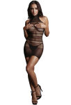 Sukienka Mini High Lace Neck Net Mini Dress Black Os Le Désir - 3