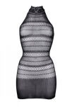 Sukienka Mini High Lace Neck Net Mini Dress Black Os Le Désir - 6