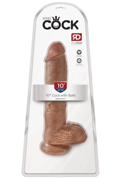 Dildo King Cock With Bals 10 Tan Pipedream