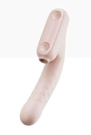 Qingnan No.7 Thrusting Vibrator with  Suction Flesh Pink