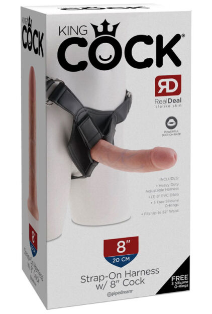 Uprząż Z Dildo King Cock Strap On Horness 8 Light Pipedream