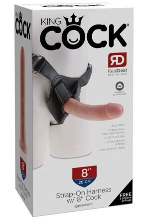 Uprząż Z Dildo King Cock Strap On Horness 8 Light Pipedream