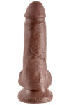 Dildo 18Cm King Cock With Balls Brown Pipedream - 2