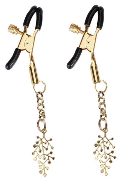Liebe Seele klamerki na sutki Gold Rose Tree Nipple Clamps