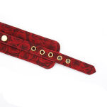 Kinbaku Ukiyoe Red Rosy Lamb Leather Handcuffs Liebe Seele - 5