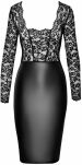 Sukienka midi F295 Euphoria wetlook midi dress XL Noir Handmade - 5