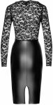 Sukienka midi F295 Euphoria wetlook midi dress XL Noir Handmade - 6
