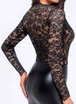 Sukienka midi F295 Euphoria wetlook midi dress XL Noir Handmade - 4