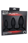 Zestaw 3 Korków Analnych Butt Plug Trio 3 Solid Silicone Butt Plugs S M L Nexus - 3