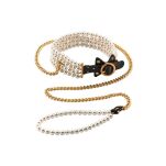 Obroża BDSM Luminious Pearl Leash And Collar Guilty Pleasure - 4