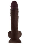 Dildo Model A 26,7 Cm Dong With Balls Mahogany Shaft - 2