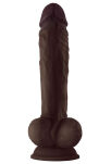 Dildo Model A 26,7 Cm Dong With Balls Mahogany Shaft - 3
