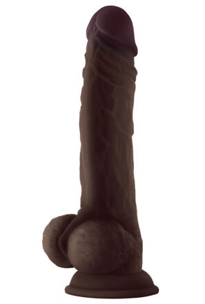 Dildo Model A 26,7 Cm Dong With Balls Mahogany Shaft