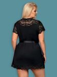 810-Pei-1 Szlafrok Czarny 2Xl/3Xl Obsessive - 6