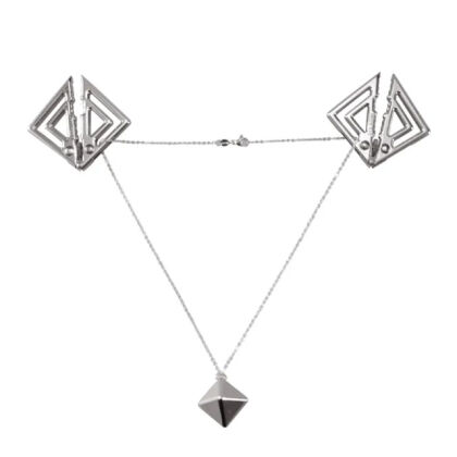 Zaciski Nipple Clamps With Heavy Pendant Grey LOCKINK