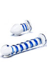 Zestaw Szklane Dildo I Szklana Zatyczka Double Penetration S Swirly Dildo & Butt Plug Set 2 Pcs Glas - 2