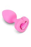 Korek Analny Vibrating Heart Shape Jewel Plug S/M Pink b-Vibe - 3