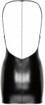 Sukienka mini F307 Mirage Wetlook Mini Dress XL Noir Handmade - 6