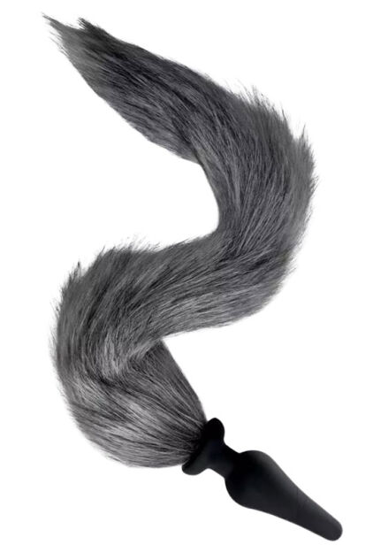 Zestaw Lis Korek Analny I Uszy Plug Grey Fox Tail Set Whipsmart