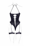Body Metis Xvl With Garters Crossed Neckline Black Os Le Désir - 4