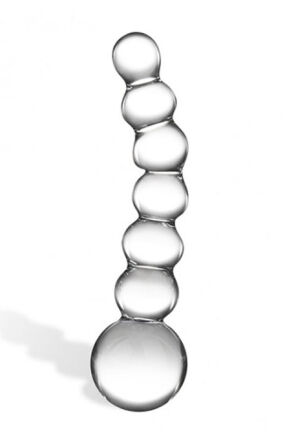 Kulkowe Szklane Dildo Do Stymulacji Punktu G Curved S Beaded Dildo Glas