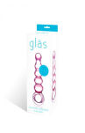 Różowe Szklane Dildo Z Uchwytem Quintessence Beaded S Anal Slider Glas - 3
