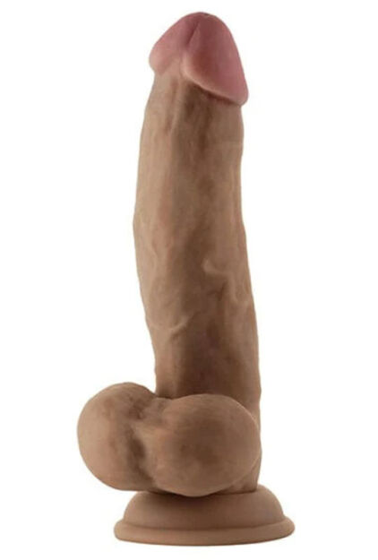 Dildo Model N 19 Cm Dong With Balls Oak Shaft