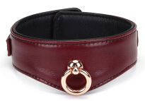 Liebe Seele obróżka ze smyczą Wine Red Curved Collar - 4