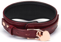 Liebe Seele obróżka ze smyczą Wine Red Curved Collar - 3