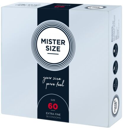 Condoms 60 Mm 36 Pieces Mister.Size