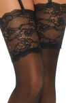 Romance stockings black Pończochy czarne - 2