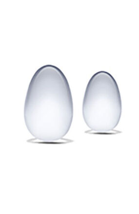 Zestaw dwóch szklanych kulek gejszy Glas Glass Yoni Eggs