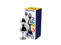 Korek analny Lollypop Double Ball Metal Plug M Blue Wooomy - 4