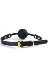 Silikonowy Knebel Ze Skórzanym Zapięciem Upko Silicone Solid Medium Ball Gag UPKO - 2