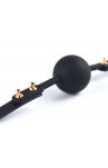 Silikonowy Knebel Ze Skórzanym Zapięciem Upko Silicone Solid Medium Ball Gag UPKO - 3