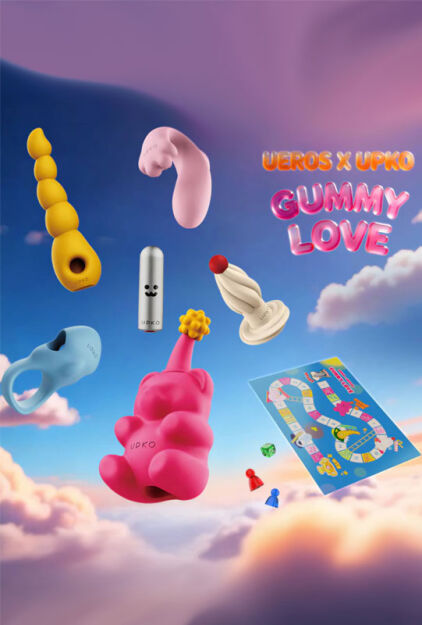 Zestaw dla par z grą planszową Gummy Love Gift Set UPKO*UEROS
