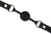 Liebe Seele knebel Black Organosilicon Ball Gag - 3