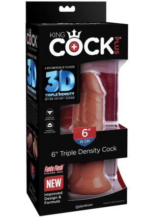Dildo Plus 15Cm King Cock Triple Density Cock Brown Pipedream